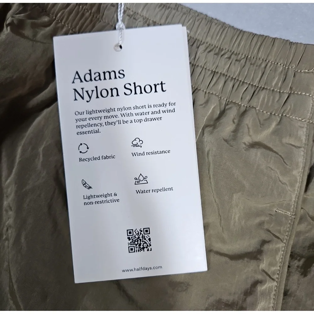 Halfdays Womens Brown Adams Nylon Pull On Shorts Size Small NWT